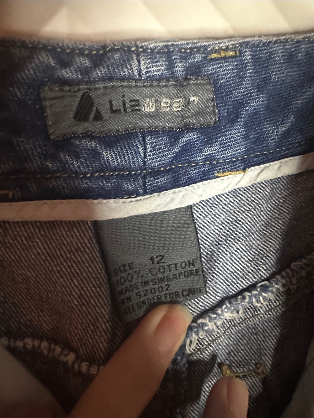 High-Rise Maxi Denim Skirt in Blue - Picture 2 of 8